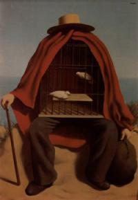 Tableau de Magritte (un homme dont le corps est une cage)