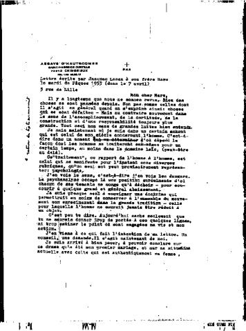 Lettres de Jacques à Marc Lacan
