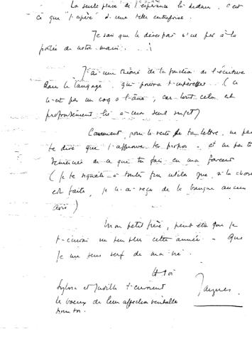 lettres de Jacques lacan à Marc François